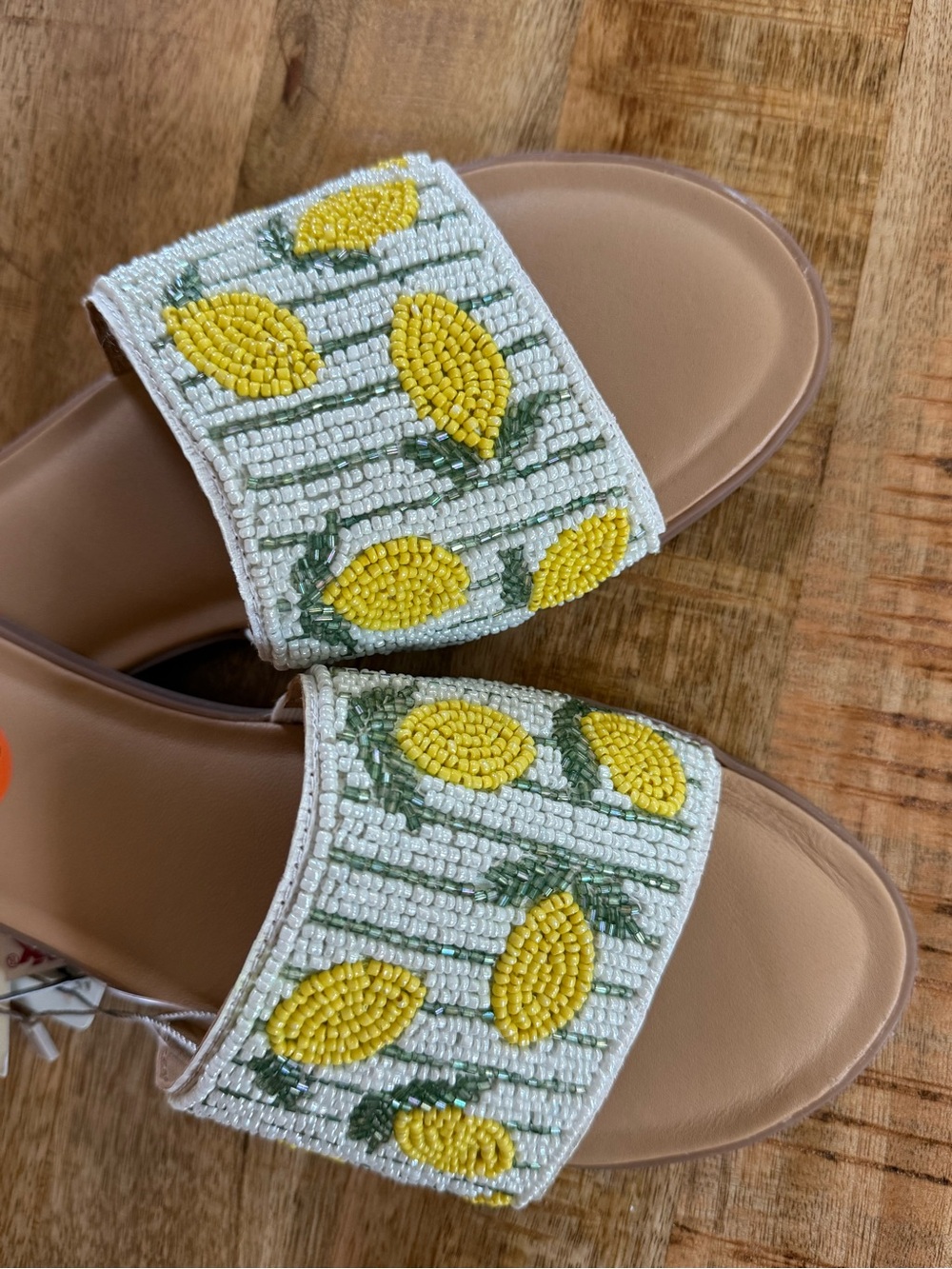 Haute Hippie Style Lemon Beaded Slides NWT | Viral Euro Summer Sandals Sz 9.5 - Picture 10 of 12